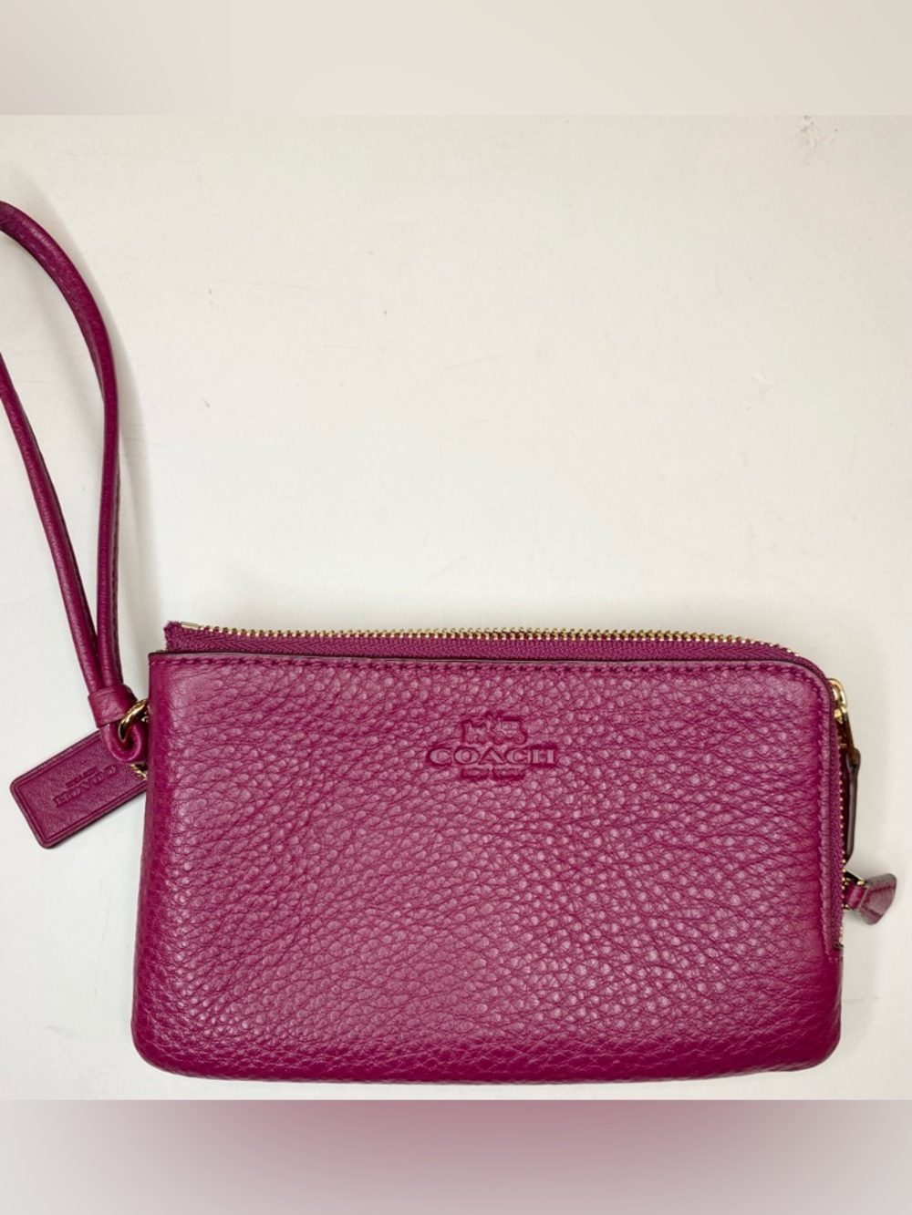 Coach Double Corner Zip Wristlet EUC 6.5”X4.5”